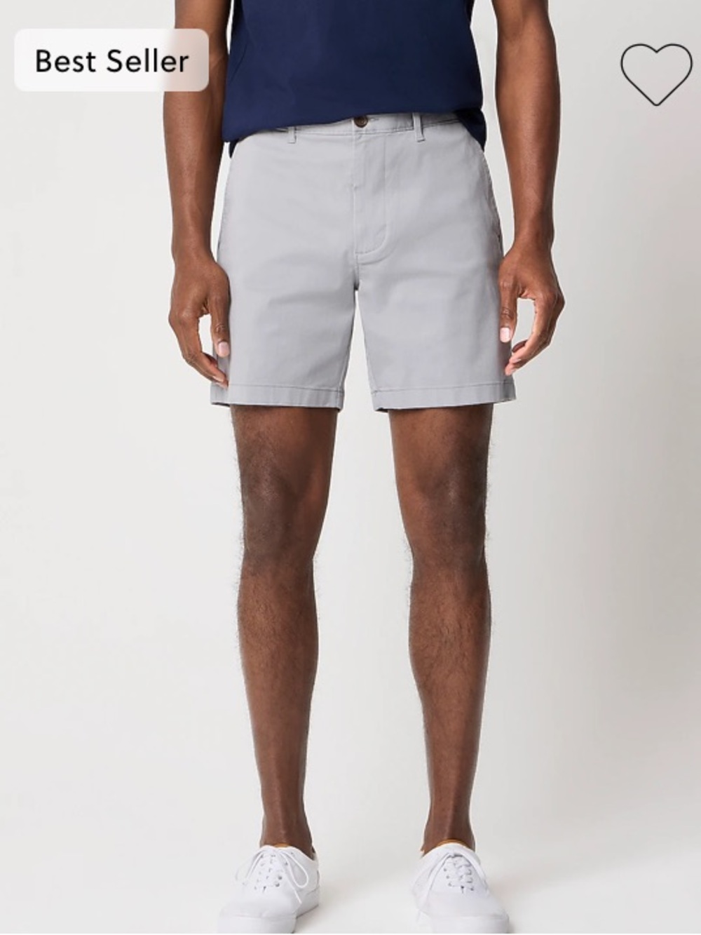 J. Crew Factory Light Gray Flat-Front Broken-in Gramercy Shorts